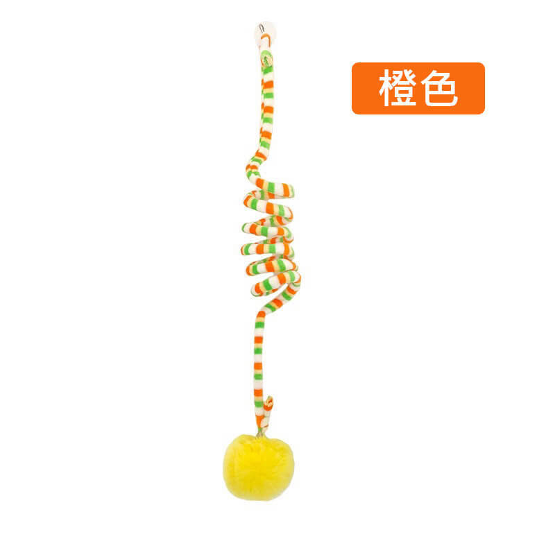 自嗨彈簧逗貓球-橙色