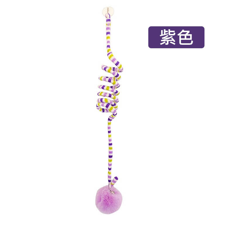 自嗨彈簧逗貓球-紫色